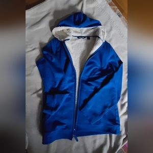 Sherpa lined zip up hoodie lands end